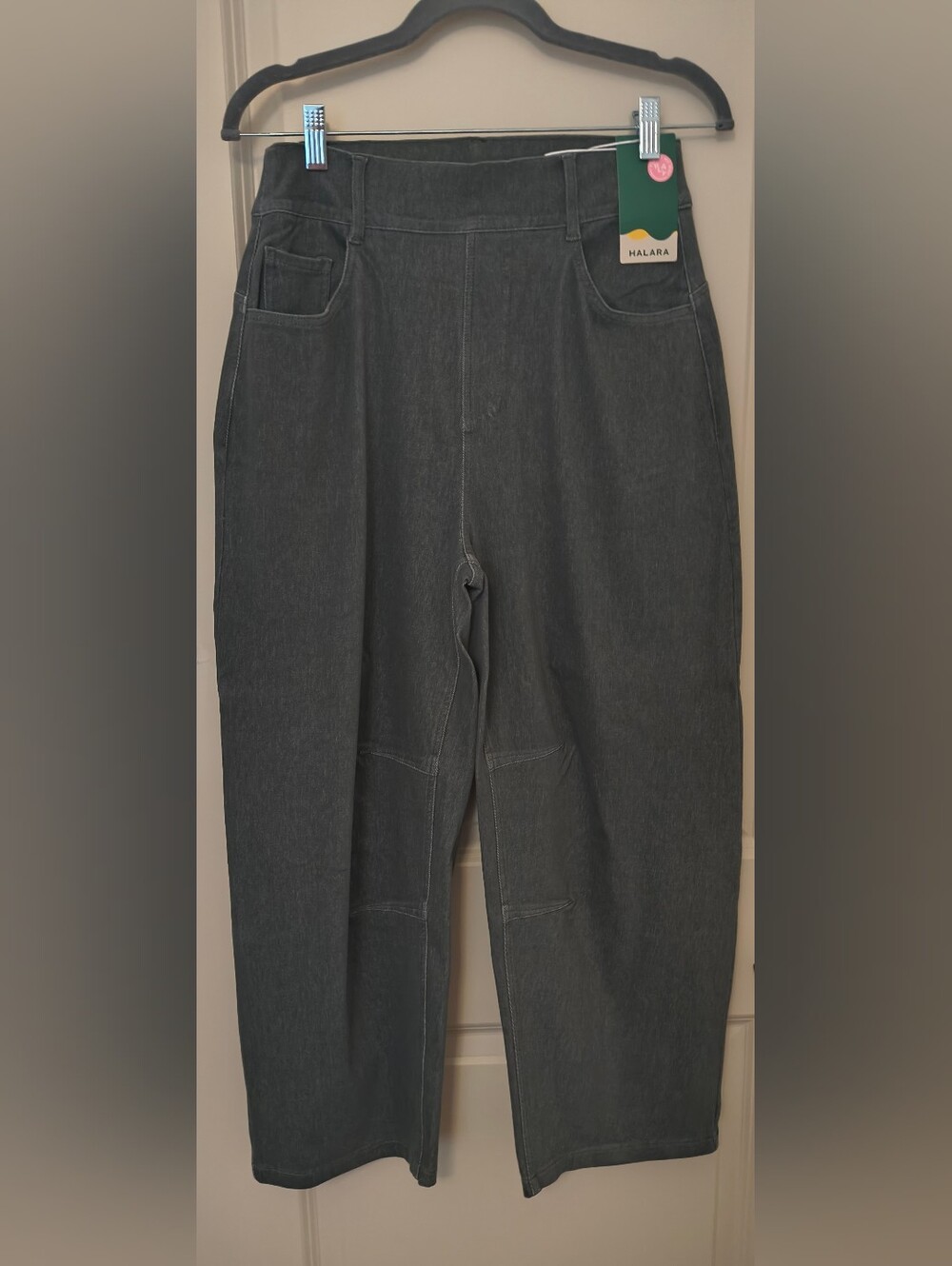 Halara Flex Mid Rise Multiple Pockets Colorful Stretchy Knit Casual Tapered Jean